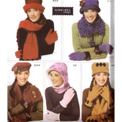 4848 COOL MS FLEECE OR NOT HATS, GLOVES 3 SZS PATTERN S-L